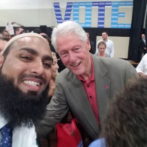 Bill Clinton with Imam Azhar at Hilary Rally